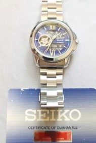 SEIKO Premier 自動機械錶 藍面 Skeleton