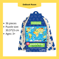 Puzzle to Go: Map of the World (Travel Friendly 36 Pieces Jigsaw Puzzle for Children)