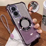 2025 New Gold Color Magnetic Wireless Silicone Four Corners Protection TUP Shockproof Phone Cover fo