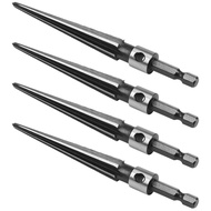 4X Taper Reamer 3-13mm Hex Reamer Fluted Hand Steel Bridge Pin Hole Chamfer Woodworking Cutting Tool