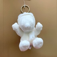 純白色Snoopy史努比鑰匙圈吊飾 史奴比包包掛飾