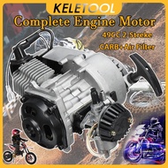49CC 2-stroke engine motorcycle 2-stroke pocket car pull start engine with carburetor and air filter
