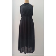 High neck camisole dress in soft fabric with draped waist and flared waist from very pretty, size M,