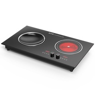 Concave Double-Headed Induction Cooker Electric Ceramic Cooker Commercial Embedded Concave Double El