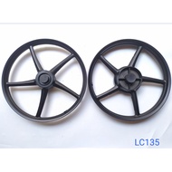 Enkei SP522 Rim LC135 1.40x17 /1.60x17 Piling Disc Depan For Yamaha LC135,LC,Exciter135,LC135-4S,LC135-5S Black LIMITE