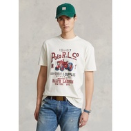 RRL New Round Neck Cotton Printed Casual Short Sleeve T-Shirt Mens