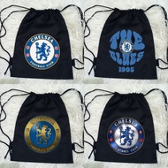 Chelsea Football Logo Drawstring Bag 100% Baby Thick Canvas The Blue Sports School Bag Chelsea Footb
