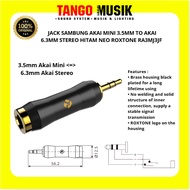 AKAI MINI 3.5MM TO AKAI 6.3MM STEREO BLACK NEO ROXTONE RA3MJ3JF ORIGINAL / Mini Stereo Jack To Cover