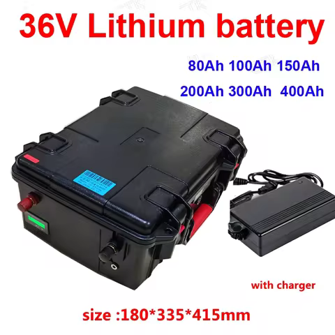 Gtk 36V 40Ah 50Ah 80Ah 100Ah 200Ah 300Ah 400Ah lithium ion battery pack for 4000W 2000w tricycle sco