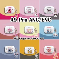 【Discount】For A9 Pro ANC/ENC Case Earphone Case Cartoon Transparent Soft Silicone Casing