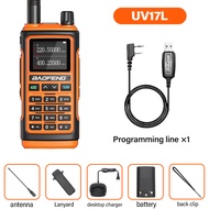 UV17 Pro Walkie Talkie 16KM ระยะไกล กันน้ำ ไฟฉาย ชาร์จ Type-C Wireless Copy Frequency Ham Radio UV5R