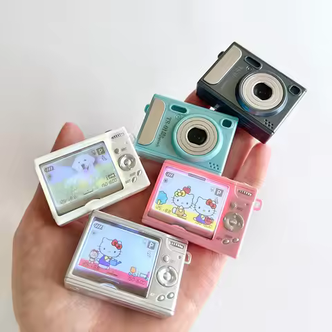 Toys Spirits Glowing Digital Camera Model Pendant Replaceable Photo Display Gashapon Hanging Charm F