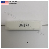 2PCS 1R ±5% 10W, Axial Lead Through Hole Wirewound Cement Resistor (10W1RJ)