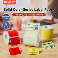 NIIMBOT B1 B2 B21 B31 Printer Sticker Label Solid Color Thermal Waterproof Small Business Packaging