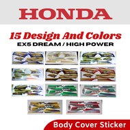 HONDA EX5 Dream High Power HP Body Cover Set Coverset Stripe Strike Sticker EX5 110 Black Blue Grey 