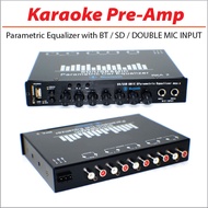 Kereta Karaoke Pre-Amp & Bluetooth/Car Parametric Equalizer with usb& sd card input/ 2 years warrant