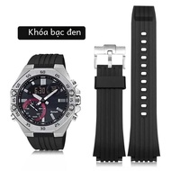 Ban Đầu Nhựa Dây Đeo Đồng Hồ Silicon Cho Casio ECB-10PY-1A ECB-10AT ECB-950 Giao Diện Lồi Độ Dày Tru