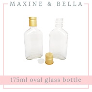 (10 bottles) 175ml oval glass bottle / tuak sample bottle / cold brew coffee bottle