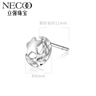 Liqiang Jewelry Platinum Earrings Female pt950 Platinum Earrings Female Car Flower Platinum Earrings