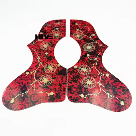 1set 40/41inch Acoustic Guitar Guard Plate Self Adhesive Anti Scratch Decoration Folk Guitar Panel L
