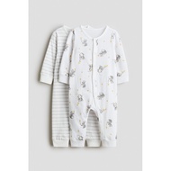 H&M | ชุดนอนสำหรับเด็กหญิง แขนยาว คอปก 2 ชิ้น