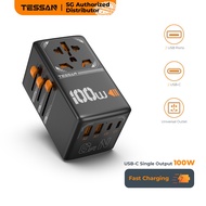 TESSAN - 100W Gan Fast Charging Travel Plug UK AU EU Universal Travel Adapter USB , Charging Adapter