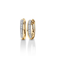 ต่างหูเพชร Voyage of Heart Diamond Line Hoop Earrings