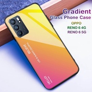SoftCase Glass Kaca - OPPO RENO 6 4G / 5G  - Full Colour - Full Cover - Pelindung Handphone - Casing Hp - Case Hp Oppo Reno 6 4G / 5G - Bisa Bayar Di Tempat - COD!!