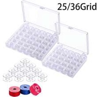 1pc Plastic Sewing Machine Bobbin Storage Box,Sewing Machine Thread Spool Case,Clear Plastic Organiz