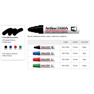 Artline Whiteboard Markers - 5100A (Big Nib Marker 5mm)