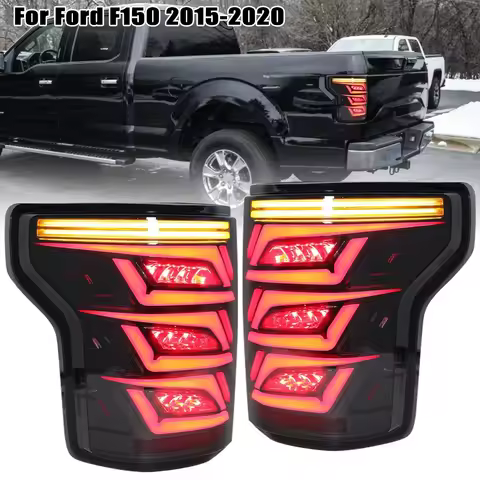 1 Set LED Tail Lights for Ford F150 F-150 2015-2020 LED Rear Tail Light with Driving Lamp Brake Reve