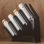 [HCM]Kệ Đựng Ly Trà Sữa Nhựa ABS 4 Ngăn - Màu Đen