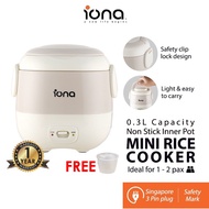 IONA 0.3L Electric Small Mini Rice Cooker Non Stick 迷你电饭锅 迷你電飯鍋 - GLRC031