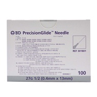 Bd Precisionglide Needle 27G 1/2 (0.4mm x 13mm) (100's)