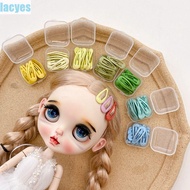 LACYES Blyth Hair Pins, Colorful Glitter Mini Blyth Doll Accessories, Doll Wig Clips Candy Color 3cm