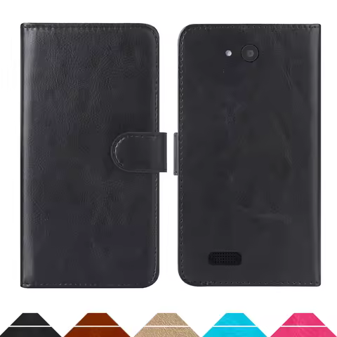 Luxury Wallet Case For ZTE Blade Q lux 3G 4G PU Leather Retro Flip Cover Magnetic Fashion Cases Stra