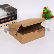 Rice Box | No Lamination/LAMINATING | Cake Box | Snack box | Catering Box | Cake cake | Kraft 350 Size 20x20x7.5 CM |