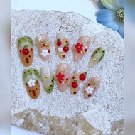 (NAILSBYVHYYTA) PRESS ON NAILS CAPY RED APPLE