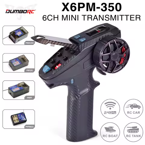 DUMBORC X6PM-350 RC Transmitter Receiver Kit BL3F/X6FG/X6FP/X4FMG 2.4GHZ RC Controller 6CH Gyro Univ