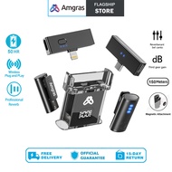 Amgras SoundGalaxy Ⅲ Pro ANC Microphone wireless Lapel Lavalier for Audio Video Recording Video Blog