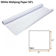 White Mahjong Paper Sheet 31 inch x 31 inch 50gsm