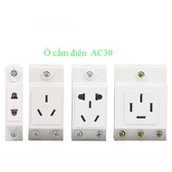 AC30-20 rail mounting socket (2-pin socket) - AC30-124 multi-purpose socket (3-pin socket) - AC30-10