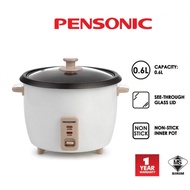 Pensonic Rice Cooker Non Stick Inner Pot Glass Lid 0.6 Litre 1.0 Litre 1.8 Litre
