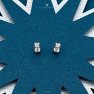Silver Star 7 ต่างหู Star Light เงินแท้ 925 ชุบโรเดียม - 7EA0001