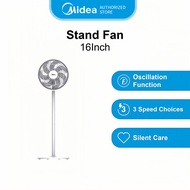 SG Stock Midea MS1618W Grey Oscillation Stand Fan, 16 Inches