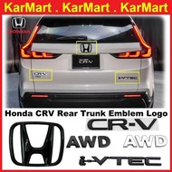 Honda CRV 2024 2025 2026 Rear Trunk Emblem Logo Cover Glossy Black CRV Car Accessories Exterior Logo