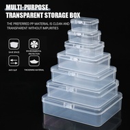 MI Rectangular Transparent Storage Box Thickened PP Parts Storage Box Small Tool Storage Box