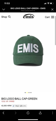 หมวกดาราพร้อมส่งหมวกEmis แท้ NEW LOGO EMIS CAP- Red 100%🇰🇷 (ทักสอบถามรายละเอียดสินค้าได้ทางแชทก่อนสั
