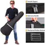 Double Strap Guitar Backpack Solid Color Acoustic Guitar Bag 7MM Thick Cotton 133cm Ukulele Bag
