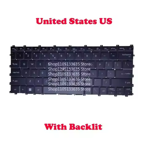 Backlit US Keyboard For MSI Modern 14 C5M C7M C7MG C11M C12MOG C13MG Black